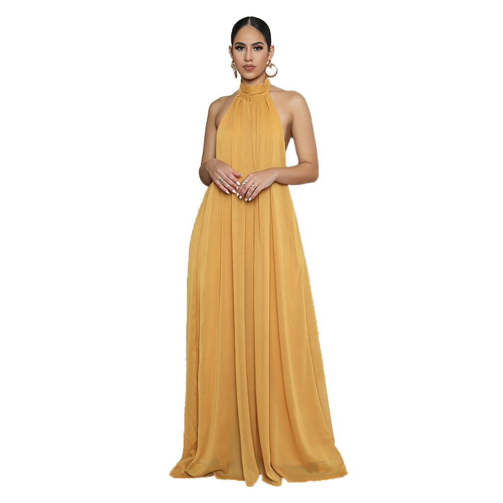 Sleeveless Backless Chiffon Jumpsuit