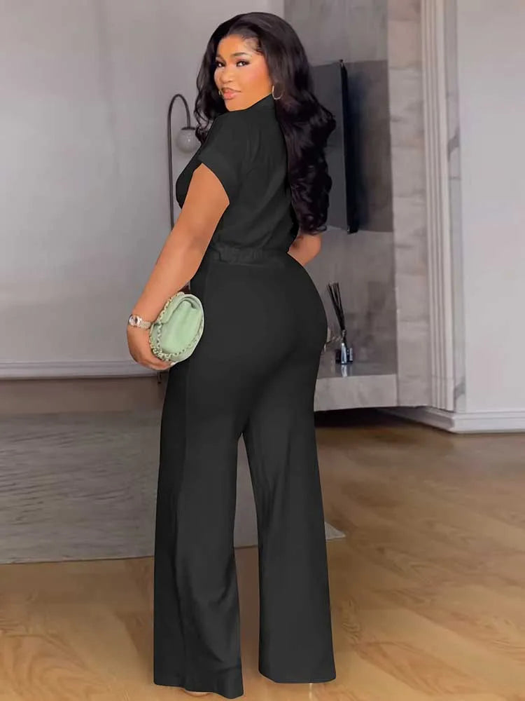 Soft Knit Blouse & High-Waist Pants Set