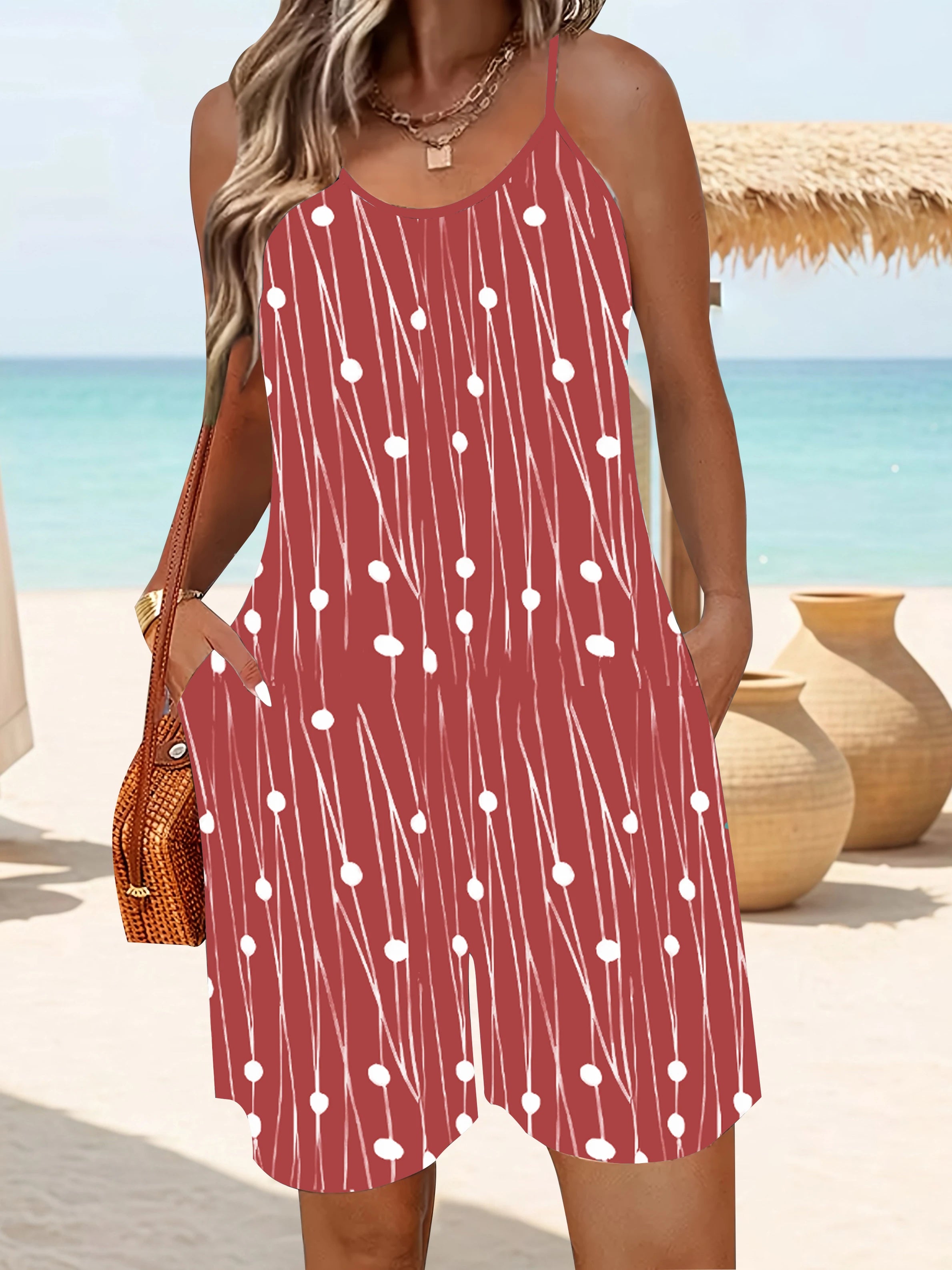 Striped Print Elegant Sleeveless Jumpsuit