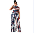Abstract Print Wide-Leg Jumpsuit