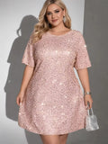 Blush Pink Sequin Dress